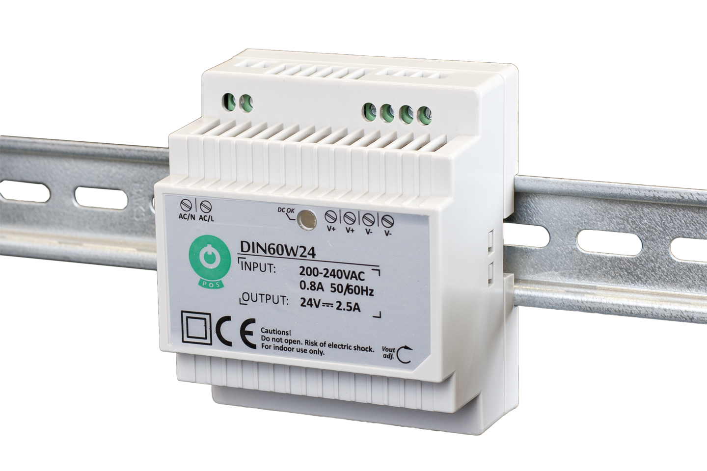 POS DIN60W24 Zdroj na DIN 24V 60W 2.5A