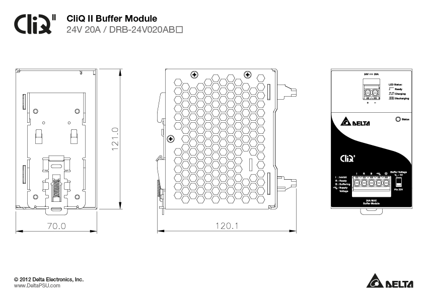 DELTA DRB-24V020ABA Zdroj na DIN 24V 20A