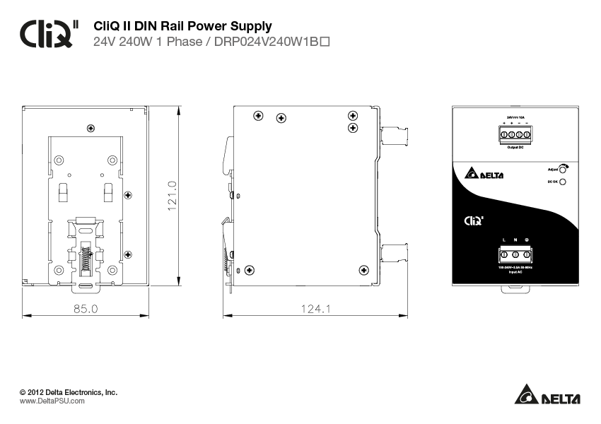 DRP024V240W1BN DELTA 24V 240W 10A