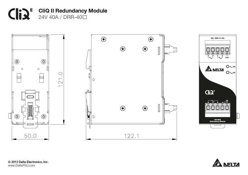 DRR-40N DELTA Redundantní modul 24-48V 40A