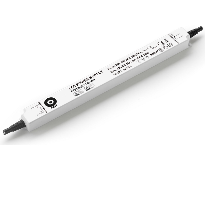 FTPC60V12-S-WP Napěťový zdroj SLIM IP66 60W 12V 5A