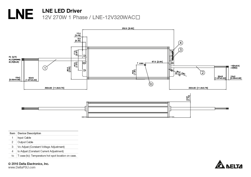 LNE-12V320WDCA DELTA 12V 270W 22.5A