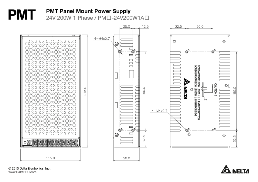PMT-24V200W1AM DELTA 24V 200W 8.8A
