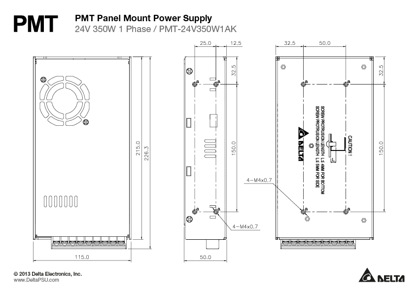 PMT-24V350W1AK DELTA 24V 350W 14.6A