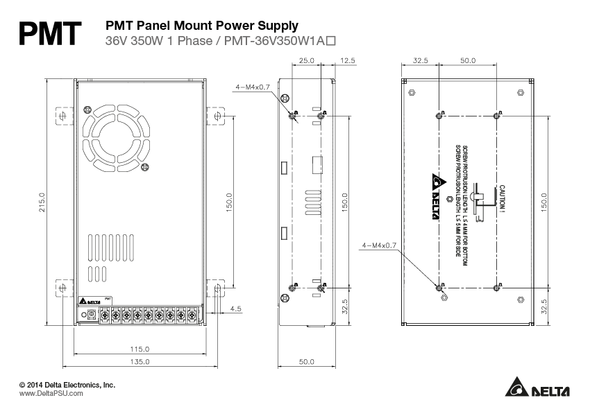 PMT-36V350W1AK DELTA 36V 350W 9.7A